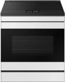 NSI6DB990012 Samsung 30 Inch Bespoke AI Slide In Induction Range with Cooking Hub and Smart Oven Camera White Glass