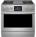 ZDP364NDTSS Monogram 36 inch Dual Fuel Range with 4 Burners and Griddle with 7 inch Touch LCD Screen Natural Gas