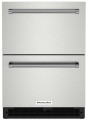 KUDF204KSB KitchenAid 24 inch 4.3 cu. ft. Double Drawer Refrigerator Freezer with Glass Shelves and Max Cool Stainless Steel