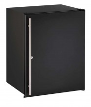 U ADA24RB 13B U Line ADA Series 24 inch ADA Solid Door Refrigerator with Lock Field Reversible Black
