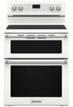 KFED500EWH KitchenAid 30 inch Electric Convection Range with Double Oven White
