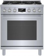 HDS8055U Bosch 30 inch Industrial Style Dual Fuel Range 800 Series