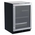 MLRE224SG01A Marvel 24 inch Undercounter Refrigerator with Convertible Shelf and Glass Door Stainless Steel