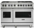 VDR5486GSS Viking 48 inch Dual Fuel Range 6 Pro Sealed Burners and Griddle 5 Series Natural Gas