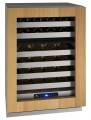 UHWD524 IG01A U Line 24 inch Dual Zone Wine Captain with Integrated Frame 5 Class Series Reversible Hinge Custom Panel