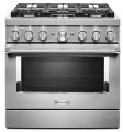 KFDC506JAV KitchenAid 36 inch Dual Fuel Range with 6 Burners Stainless Steel