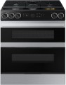 NSY6DG8550SR Samsung 30 inch Bespoke Smart Slide In Dual Fuel Range with Flex Duo and Illuminated Precision Knobs