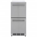 SRD153SSPR Sapphire 15 inch Undercounter Drawer Refrigerator with 78 Can Capacity and Electronic Controls Custom Panel