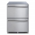 SRD243SSPR Sapphire 24 inch Undercounter Drawer Refrigerator with 150 Can Capacity and Electronic Controls Custom Panel
